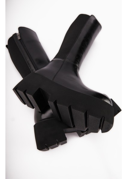 Lidia Siyah Platform Topuklu Kadın Çizme fiyatları