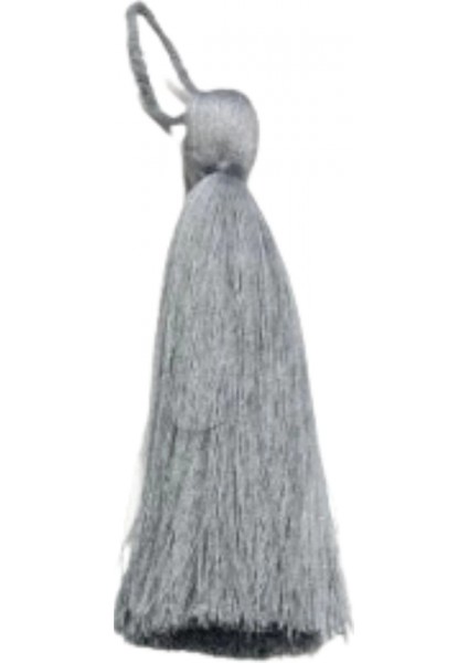 Püskül Tekli 10 cm 1 Adet Gri