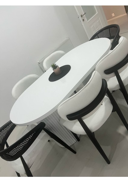 Bohem Masa Gazel Takımı Ahşap Masa Takımı 6 Kişilik Masa Sandalye Takımı Iskandinav Takım modelleri