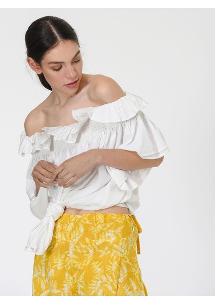 Omuzları Açık Bluz Beyaz Y1966112_002 fiyatları