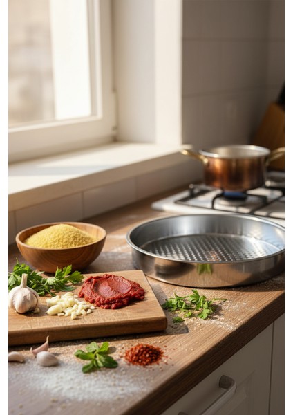 Çiğ Köfte Sinisi - Paslanmaz Çelik 40 cm – Derin Orta Boy Yuvarlak Tepsi modelleri