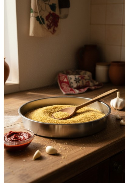 Çiğ Köfte Sinisi - Paslanmaz Çelik 40 cm – Derin Orta Boy Yuvarlak Tepsi fırsatları