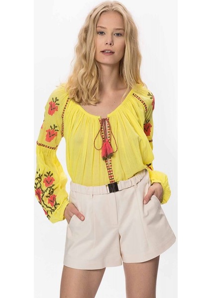 Kemerli Cep Detaaylı Şort Bej Y9912601_024 fiyatları