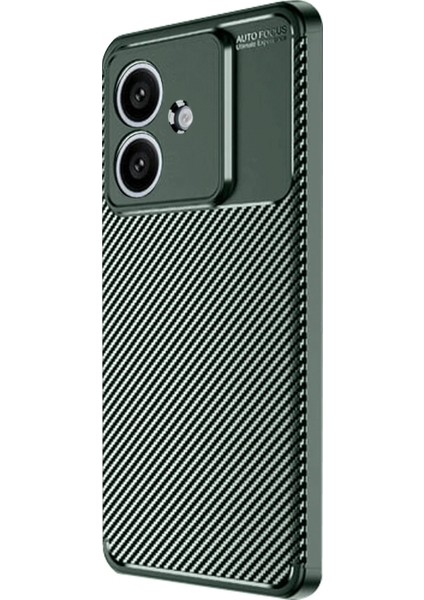 Oppo A3 Kılıf Auto Focus Karbon Kapak - Koyu Yeşil fiyatları
