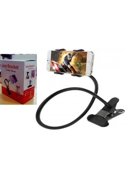 Akrobat Telefon Tutucu Oynar Başlıklı (Siyah) (Kutulu) (4887)