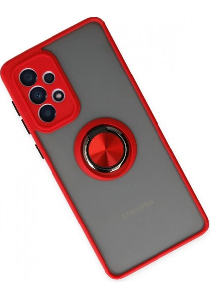 Samsung Galaxy A33 5g Kılıf Montreal Yüzüklü Silikon Kapak - Kırmızı fiyatları