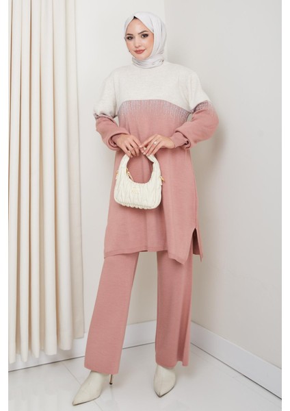 Iki Renk Simli Triko Tunik Pantolon Takım fiyatları