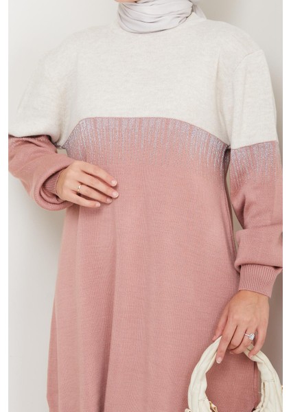 Iki Renk Simli Triko Tunik Pantolon Takım indirimleri