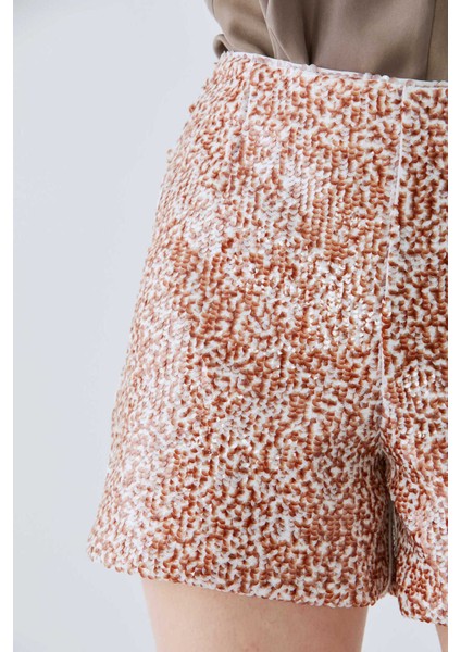 Pullu Rengi Kadın Mini Şort Karamel K2012607_045 fırsatları