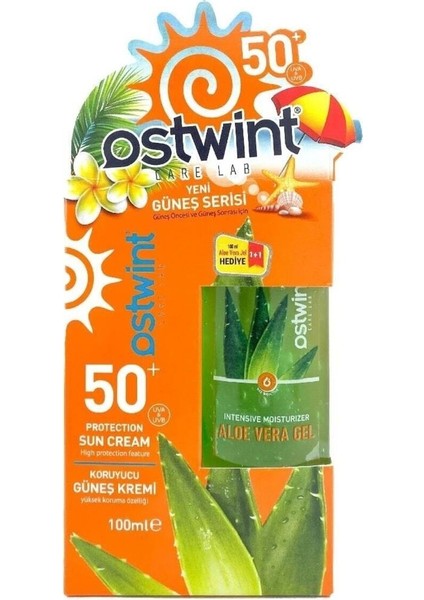 Güneş Kremi SPF50 100 ml + Alovera Jel 100 ml