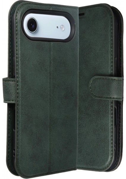 Apple iPhone 17 Air Trend S Plus Kapaklı Kılıf - Yeşil