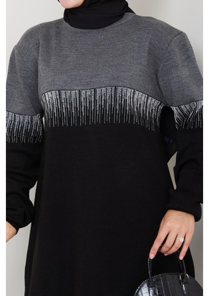 Iki Renk Simli Triko Tunik Pantolon Takım fırsatları