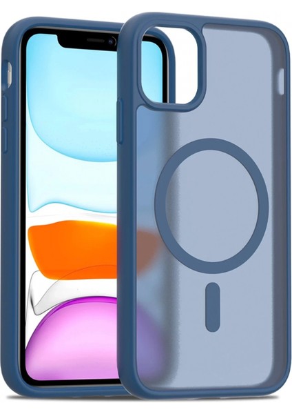 iPhone 11 Jota Magsafe Kapak - Lacivert modelleri