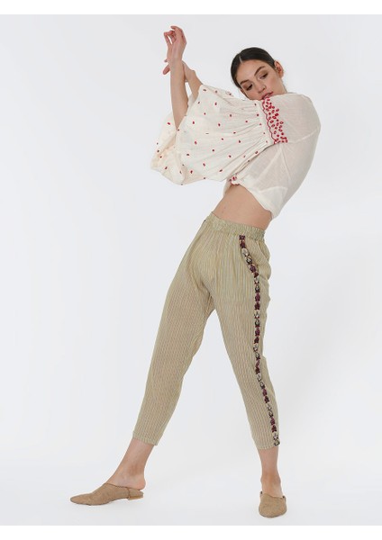 Şerit Detaylı Pantolon Standart Renk Y1965107_089 fiyatları