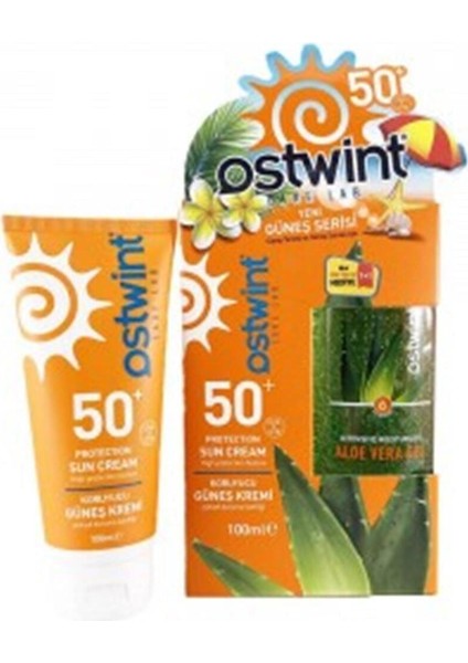 Spf 50+ Güneş Kremi 100 ml E Vitaminli + Aloe Vera Jel 100 ml