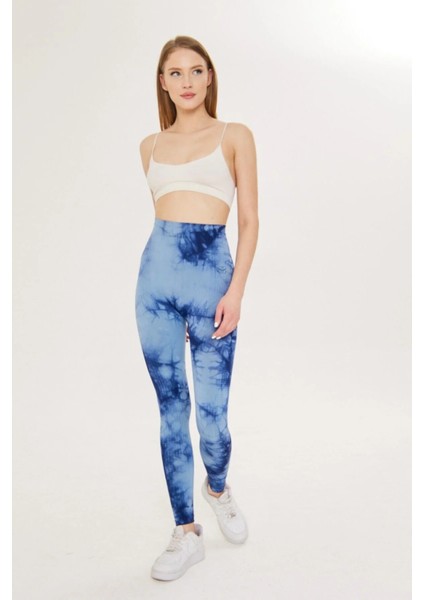 Lilxan Karışık Desenli Uzun Boy Slim Fit Mavi Renk Tayt fiyatları