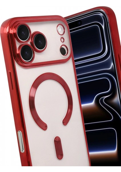 Apple iPhone 17 Pro Kross Magneticsafe Kapak - Kırmızı modelleri