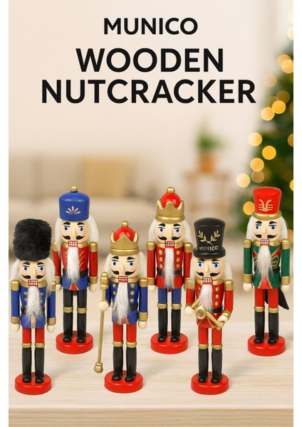Yılbaşı Temalı Kurşun Asker Figürleri – 6’lı Ahşap Set, 13 Cm, Koleksiyonluk ve Hediyelik modelleri