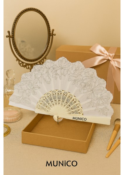 12 Adet Romantik El Yelpazesi Düğün ve Nişan Fotoğraflarında Estetik Tamamlayıcı Beyaz Dantel Tema fırsatları