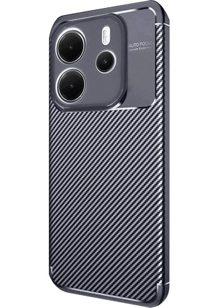 Xiaomi Redmi Note 14 4g Kılıf Auto Focus Karbon Kapak - Lacivert modelleri