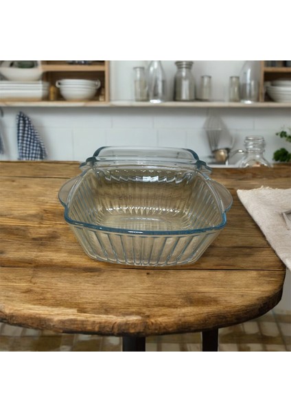 Borcam Kapaklı Kare Fırın Kabı 1170 cc fırsatları