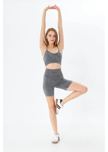 Asspa Askılı Slim Fit Gri Renk Tayt Takım modelleri