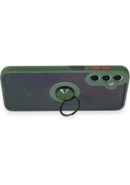 Samsung Galaxy A24 4G Kılıf Montreal Yüzüklü Silikon Kapak - Yeşil modelleri