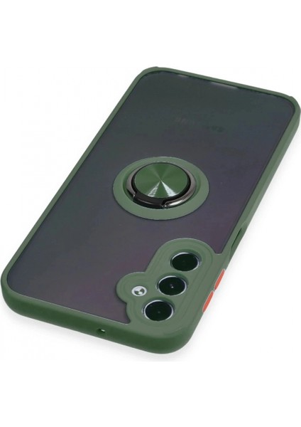 Samsung Galaxy A24 4G Kılıf Montreal Yüzüklü Silikon Kapak - Yeşil fırsatları