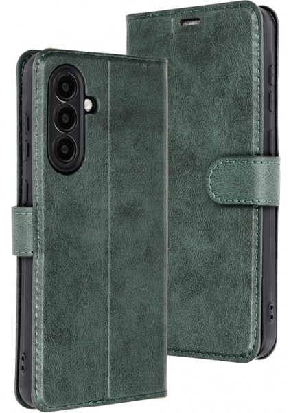 Samsung Galaxy A56 Kılıf Trend S Plus Kapaklı Kılıf - Yeşil