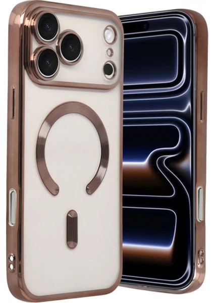 Apple iPhone 17 Pro Max Kross Magneticsafe Kapak - Çöl Titanyum