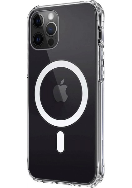 iPhone 12 Kılıf Magneticsafe Şeffaf Silikon - Şeffaf fiyatları
