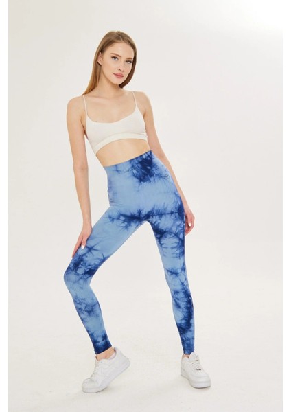 Lilxan Karışık Desenli Uzun Boy Slim Fit Mavi Renk Tayt fırsatları