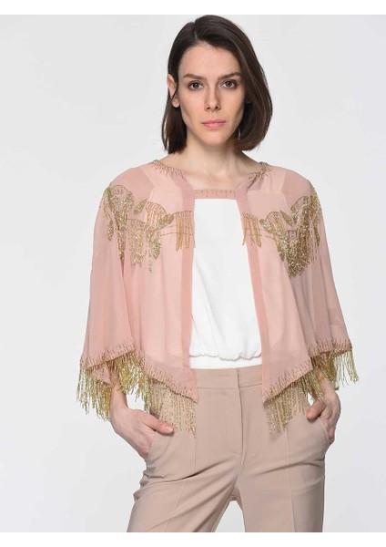 Püsküllü İşlemeli Bolero Standart Renk Y1962114_089 fiyatları
