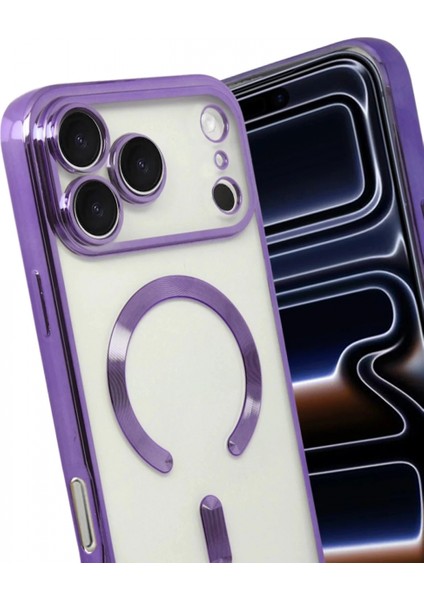 Apple iPhone 17 Pro Max Kross Magneticsafe Kapak - Mor modelleri