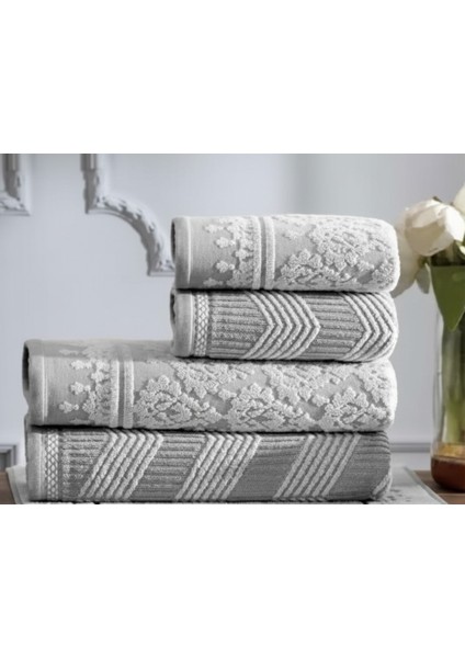 Tapitta Havlu Seti Hamam Takımı Antrasit-Gri