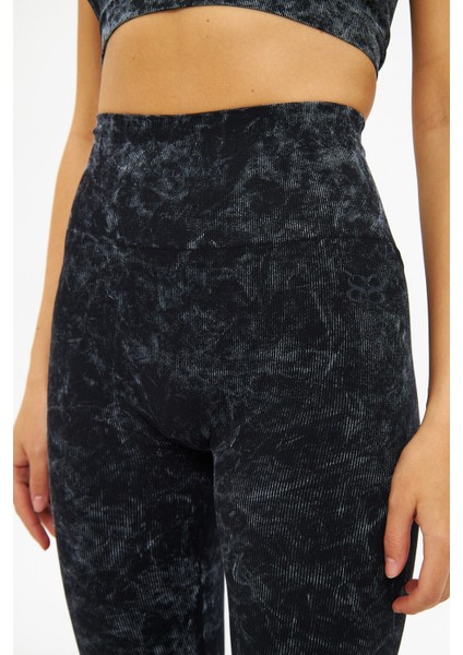 Bouncel Yuvarlak Yaka Kolsuz Slim Fit Siyah Renk Tayt Takım