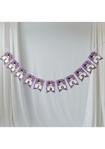 Dekoratif Asmalı Banner Kuromi Iyiki Doğdun Yazısı