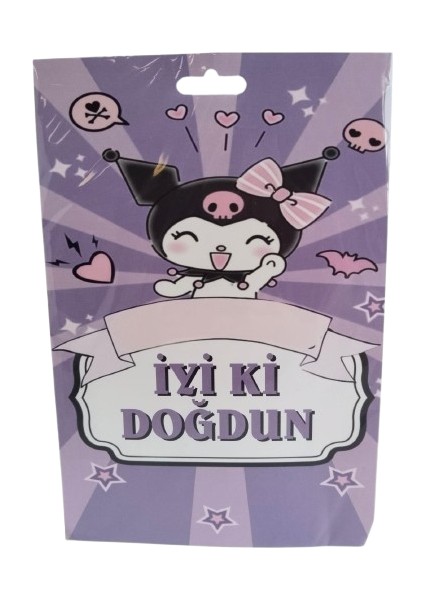 Dekoratif Asmalı Banner Kuromi Iyiki Doğdun Yazısı fiyatları