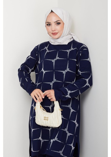 Yıldız Desenli Simli Triko Tunik Pantolon Takım indirimleri