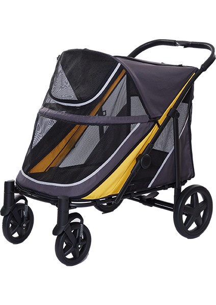 Lzrdwzrd Eurodog Katlanabilir Köpek Arabasıgri Sarı 112X65X100 cm