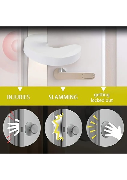 Kapı Çarpma Önleyici 4’lü Set – Bebek Güvenlik Köpük Kapı Stoperi, Parmak Koruyucu, Kapı Koruma