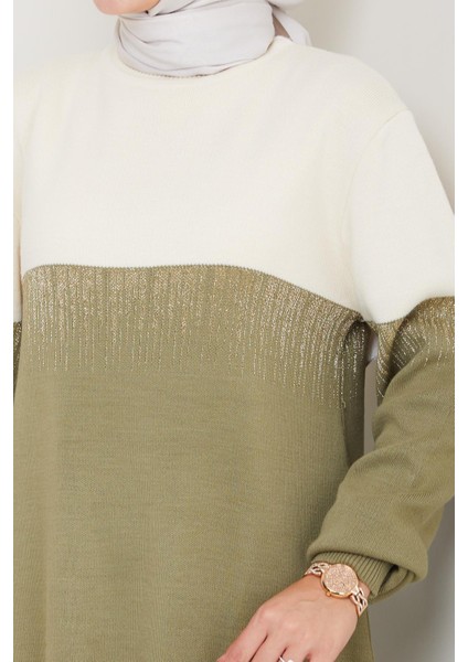 Iki Renk Simli Triko Tunik Pantolon Takım indirimleri