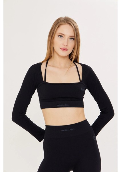 Ouma Bisiklet Yaka Düz Desenli Slim Fit Siyah Renk Tayt Takım indirimleri