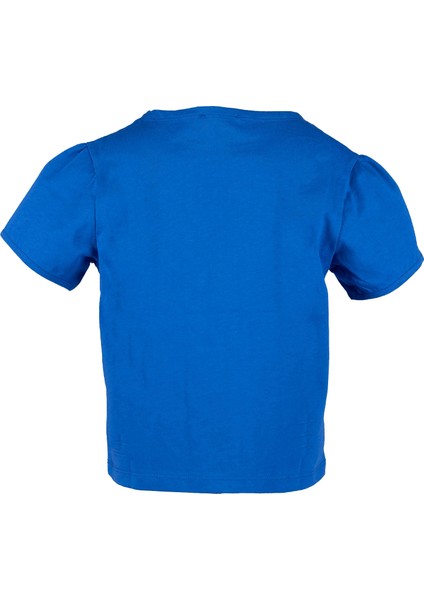 Organik Karpuz Kollu Mavi Yazlık Kız Çocuk Tshirt fırsatları