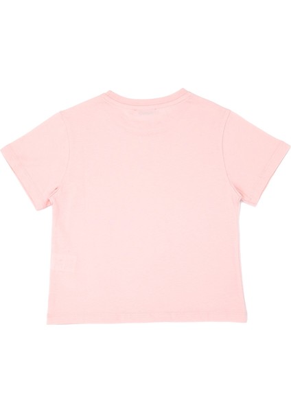 Organik Pembe Basic Yazlık Kız Çocuk Tshirt fırsatları