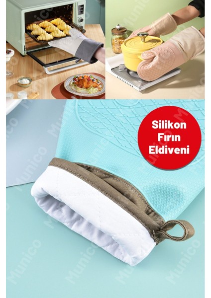 Isıya Dayanıklı Eldiven Silikon Aramid Fiber, Pamuk Iç Astarlı Şık ve Fonksiyonel Mutfak Yardımcısı fiyatları
