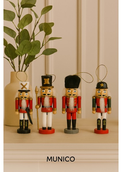 El Yapımı Kurşun Asker Figürleri – 4’lü Ahşap Set, 13 Cm, Vitrin ve Raf Için Dekoratif Obje modelleri