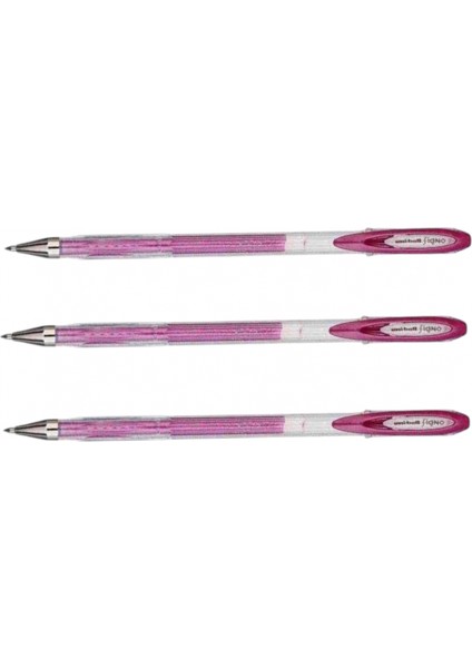 Uniball Signo Noble Metal 0.8 Jel Kalem Pembe ( Üç Adet )