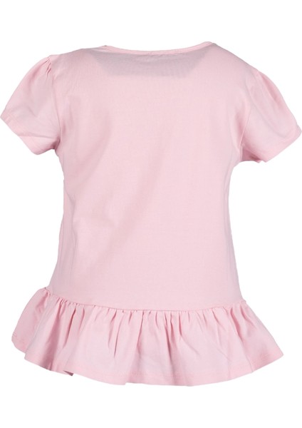 Kabartma Baskılı Pembe Yazlık Kız Çocuk Tunik Tshirt fırsatları