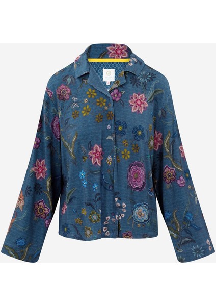 Faye Mavi Viscose Bluz